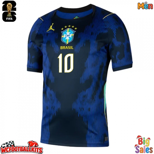 Brazil Vinicius Junior #10 Replica Away Stadium Shirt World Cup 2026 Short Sleeve